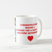 MUG " LADY RETIRED AT THE BEACH " (Devant droit)