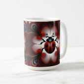 Mug Ladybird Fractal Art Design, (Devant droit)