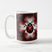 Mug Ladybird Fractal Art Design, (Gauche)