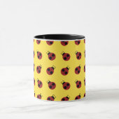 Mug Ladybug 60s rétro cool rouge jaune (Centre)