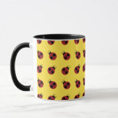 Mug Ladybug 60s rétro cool rouge jaune (Gauche)