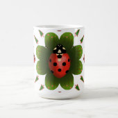 Mug Ladybug - avec rouge, vert sur blanc (Centre)