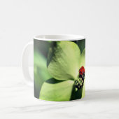 Mug Ladybug Sur Fleur De Dogwood Personnalisé (Devant gauche)