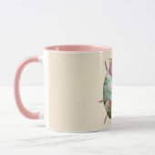 Mug Ladybug victorien floral rose chintz bleu mignon (Gauche)