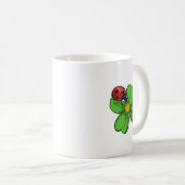 Mug Ladybugs and Green Leaves Nature Illustration Past (Devant droit)