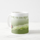 Mug Ladybugs avec une citation motivante état d'esprit (Devant gauche)