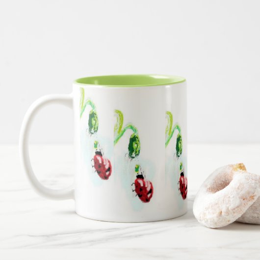 Mug : Ladybugs Fleurs nord-américaines (Avec donut)