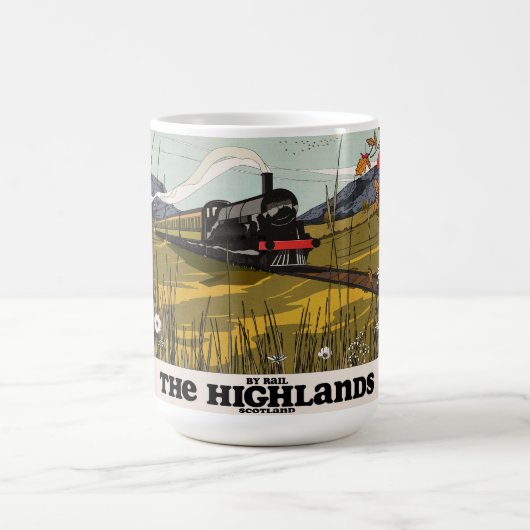 Mug L'affiche de voyage dans les Highlands d'Écosse (Centre)