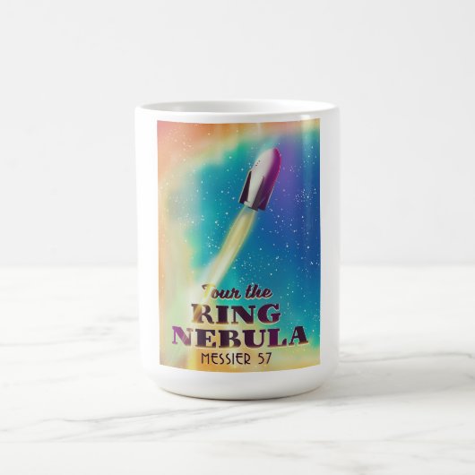 Mug L'affiche de voyage spatial de la Nebula anneaux ( (Centre)