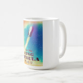 Mug L'affiche de voyage spatial de la Nebula anneaux ( (Devant droit)