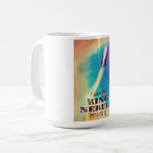Mug L'affiche de voyage spatial de la Nebula anneaux ( (Devant gauche)