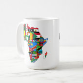 Mug L'Afrique appelle la carte du continent Drapeaux d (Devant gauche)