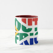Mug L'Afrique du Sud enracine le drapeau sud-africain (Centre)
