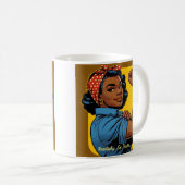 Mug L'afro-américain Rosie le Riveter - Néanmoins (Devant droit)