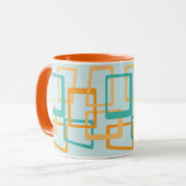 Mug L'Âge Atomique Du Milieu Du Siècle Rectangue Aqua, (Devant gauche)