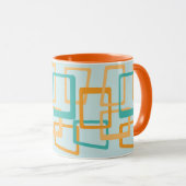 Mug L'Âge Atomique Du Milieu Du Siècle Rectangue Aqua, (Devant droit)