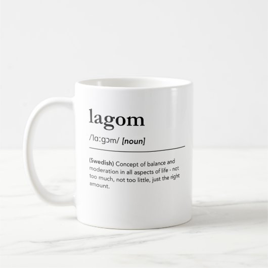 Mug Lagom définition scandinave nordique suédois (Gauche)