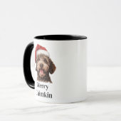 Mug Lagotto Romagnolo Chien Santa Hat Noël (Devant gauche)