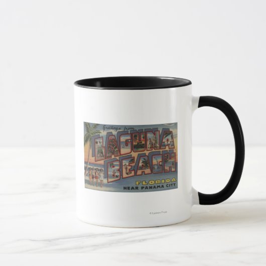 Mug Laguna Beach, Floride - Scènes aux grandes lettres (Droite)