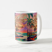 Mug Lahaina Maui Hawaii Retro Sunset Souvenir 1950 (Devant droit)