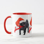 Mug L'aide de Père Noël Pug (Gauche)