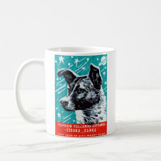 Mug Laika 1957 le chien de l'espace (Gauche)