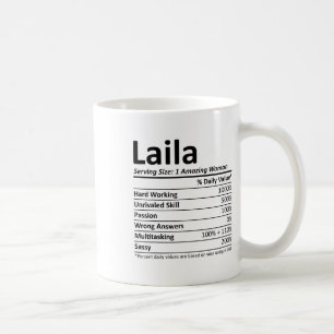 Mug Laila Nutrition Nom Personnalisé Noël Drôle