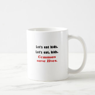 Mug Laisse manger des enfants que les virgules sauvent