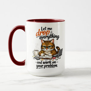 Mug Laisse-moi tout lâcher Chat