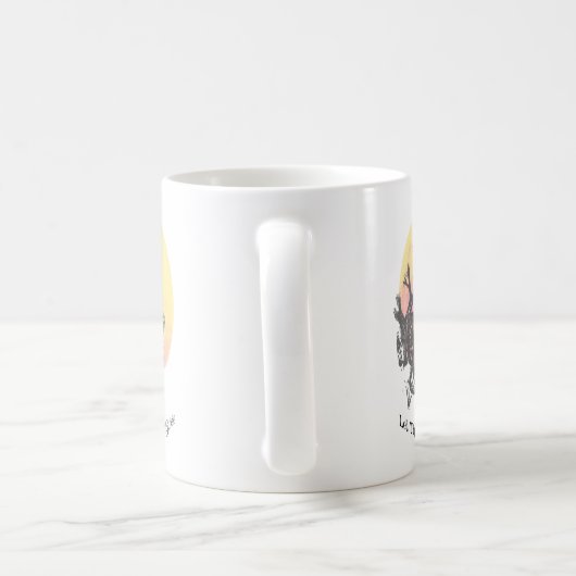 Mug Laisser La Lune Guide, Loup sur Lune et Lettres Go (Poignée)