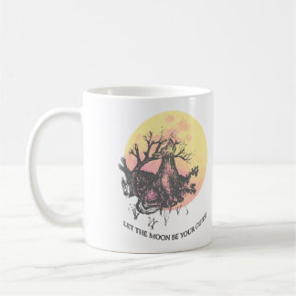 Mug Laisser la Lune Guide, Loup sur Lune et Lettres Li