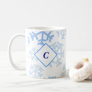 Mug Laisser la Musique Monogramme Bleu Neige