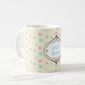 Mug Laisser la neige rose et bleu Motif de Flocon de n (Devant gauche)