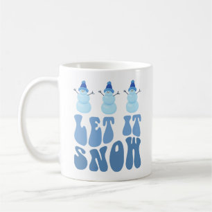 Mug Laisser la neige Typographie, Noël