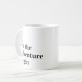 Mug Laisser l'aventure commencer Black script Monogram (Devant gauche)