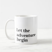 Mug Laisser l'aventure commencer Black script Monogram (Gauche)