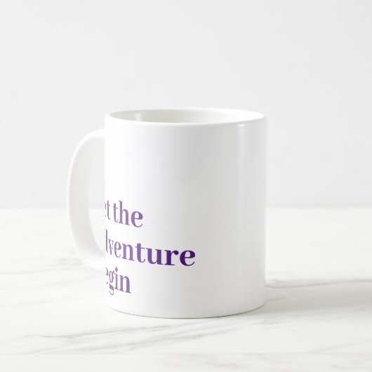 Mug Laisser l'aventure commencer le script violet Mono (Devant gauche)