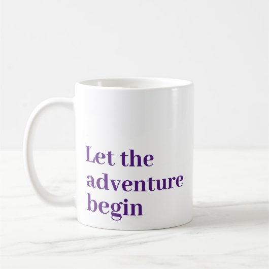 Mug Laisser l'aventure commencer le script violet Mono (Gauche)