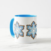 Mug Laisser Neige Bleu Noël Hanoukka Vacances d'hiver (Devant gauche)