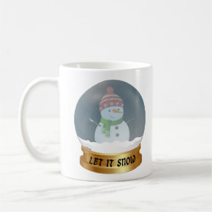 Mug LAISSER NEIGE drôle bonhomme de neige dans le glob