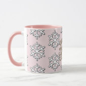 Mug Laisser Neige Rose Blanc Combo Musique (Gauche)