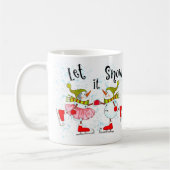Mug Laisser neiger Danser Snowmen Couple (Gauche)