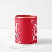 Mug Laisser neiger Élégant Script Noël Festif (Centre)
