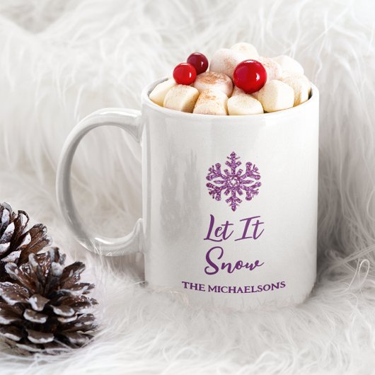 Mug Laisser neiger Flèche-neige pourpre
