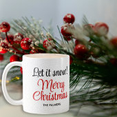 Mug Laisser neiger hiver scène Joyeux Noël