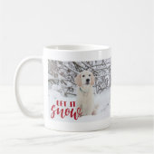Mug Laisser neiger l'hiver blanc blanc coutume photo (Gauche)