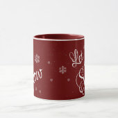 Mug Laisser neiger Rouge Blanc mou Neige Flake Noël (Centre)