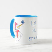 Mug Laisser neiger Snowman et Snowflake Cute Kids (Devant gauche)