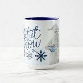 Mug Laisser neiger Snowman Grosse Musique (Centre)