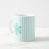Mug Laisser neiger Turquoise Snowman Christmas Coffee (Devant gauche)